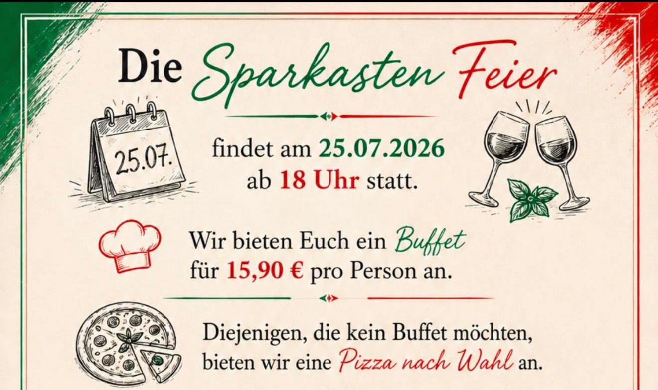Sparkasten Feier – Bei Franco
